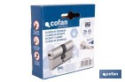 Cilindro de Seguridad de perfil europeo en acabado níquel | Varias medidas disponibles - Cofan
