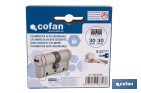 Cilindro Alta Seguridad de perfil europeo en acabado níquel | Varias medidas disponibles - Cofan