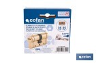 Cilindro de alta seguridad de perfil europeo con acabado en latón | Disponible en diferentes medidas - Cofan