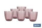 Pack of 6 tumbler glasses | Ópalo Model | Capacity: 29cl | Available in different colours - Cofan