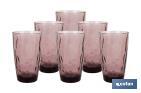 Pack of 6 tall tumbler glasses | Jade Model | Available in different capacities | Different colours - Cofan