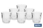 Pack of 6 tumbler glasses | Jade Model | Available in different capacities | Different colours - Cofan