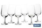 Pack of 6 wine tasting glasses | Suitable for all types of wine | Capacity: 17cl | Height: 15cm - Cofan