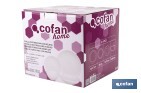 Vajilla de porcelana esmaltada de color blanco con diseño en relieve | Set de 16 piezas | Apta para lavavajillas, microondas y horno - Cofan
