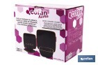 Vajilla de cerámica cuadrada en color negro con borde vintage | Set de 20 piezas | Apta para lavavajillas, microondas y horno - Cofan