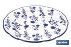 Vajilla de porcelana con flores azules | Set de 18 piezas | Adecuado para 6 personas | Apta para lavavajillas, microondas y horno - Cofan