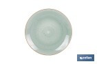 Vajilla de cerámica verde agua pintada a mano | Set de 16 piezas | Apta para lavavajillas, microondas y horno - Cofan
