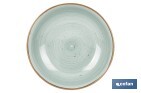 Vajilla de cerámica verde agua pintada a mano | Set de 16 piezas | Apta para lavavajillas, microondas y horno - Cofan