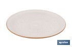 Vajilla de cerámica color beige pintada a mano | Set de 16 piezas | Apta para lavavajillas, microondas y horno - Cofan