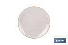 Vajilla de cerámica color beige pintada a mano | Set de 16 piezas | Apta para lavavajillas, microondas y horno - Cofan