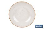 Vajilla de cerámica color beige pintada a mano | Set de 16 piezas | Apta para lavavajillas, microondas y horno - Cofan