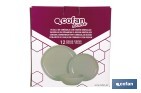Juego de vajilla de cerámica verde | Set de 12 piezas | Diseño irregular | Apta para lavavajillas y microondas - Cofan
