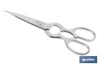 Tijeras de pescado | Adecuadas para uso profesional | Hojas de acero inoxidable | Longitud: 21 cm | Ideales para corte preciso de alimentos - Cofan
