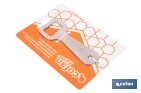 Abridor de botellas profesional | Material: acero cincado | Ideal para hostelería y uso doméstico | Medidas: 10,5 x 4 cm - Cofan