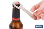 Abridor de botellas profesional | Material: acero cincado | Ideal para hostelería y uso doméstico | Medidas: 10,5 x 4 cm - Cofan
