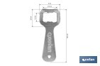 Abridor de botellas profesional | Material: acero cincado | Ideal para hostelería y uso doméstico | Medidas: 10,5 x 4 cm - Cofan