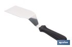 Espátula acodada de acero inoxidable | Perfecta para barbacoas, parrillas y planchas | Mango resistente y ergonómico - Cofan
