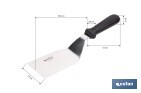 Espátula acodada de acero inoxidable | Perfecta para barbacoas, parrillas y planchas | Mango resistente y ergonómico - Cofan