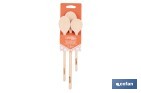 Set de 3 cucharas de madera de álamo | Utensilios de 20 cm, 25 cm y 30 cm | Ideal para remover y mezclar - Cofan
