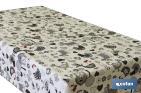 ROLO DE TOALHA DE MESA PLÁSTICA COM ESTAMPADO DE ANIMAIS DA QUINTA