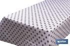 Rollo de semi hule básico | Mantel de PVC | Diseño con estrellas | Blanco y gris | Medidas: 1,40 x 25 m - Cofan