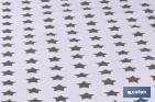Rollo de semi hule básico | Mantel de PVC | Diseño con estrellas | Blanco y gris | Medidas: 1,40 x 25 m - Cofan