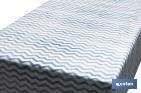 Rollo de mantel antimanchas con estampado digital de diseño con rayas | 50 % algodón y 50 % PVC | Medidas: 1,40 x 25 m - Cofan