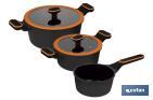 FULL INDUCTION COOKWARE SET | 3 PIECES | DIE-CAST ALUMINIUM