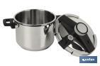 Pressure cooker of 4 or 6 litres, Queen Model | Stainless steel | Induction | One-handed lid closing - Cofan