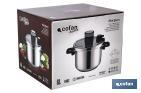 Pressure cooker of 4 or 6 litres, Queen Model | Stainless steel | Induction | One-handed lid closing - Cofan
