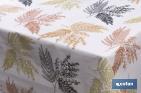 Rollo de semi hule básico | Mantel de PVC | Diseño con ramas | Medidas: 1,40 x 25 m - Cofan