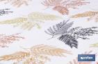 Rollo de semi hule básico | Mantel de PVC | Diseño con ramas | Medidas: 1,40 x 25 m - Cofan
