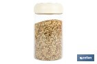 BOTE DE COCINA DE VIDRIO BOROSILICATO | TAPA BEIGE | CIERRE A PRESIÓN | CAPACIDAD: 1 LITRO | ALMACENAJE DE ALIMENTOS | MEDIDAS: Ø10 X 18,6 CM