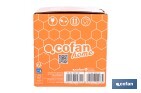 Bote de cocina de vidrio borosilicato | Tapa beige | Cierre a presión | Capacidad: 400 ml | Almacenaje de alimentos | Medidas: Ø10 x 9,6 cm - Cofan