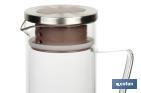 Borosilicate glass jar | 1,300ml Capacity | Several Colours | Size: 27.5 x 16.5cm ø 10cm - Cofan