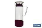 Cofan Borosilicate glass jar | 1,300ml capacity | Several colours | Size: 27.5 x 16.5cm ø 10cm - Cofan