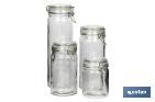 SET DE 4 FRASCOS DE VIDRIO | PARA ALMACENAMIENTO | CAPACIDAD DE 750 - 1150 - 1500 - 2100 ML