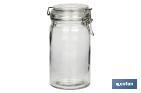 Set of 4 storage glass jars | 750-1,150-1,500-2,100ml Capacity - Cofan