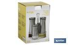 Cruet set of 4 pieces | 2-piece capacity of 230ml and 2-piece capacity of 120ml | Staineless Steel - Cofan