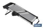 Stainless steel mandoline slicer | Size: 41.8 x 16.5 x 6.5cm | Cuts up to 6mm thick - Cofan