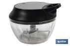 Manual food chopper | Fresh-keeping lid and mixer included | 500ml capacity | ABS, polypropylene and stainless Steel - Cofan