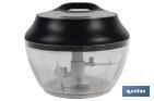 Manual food chopper | Fresh-keeping lid and mixer included | 500ml capacity | ABS, polypropylene and stainless Steel - Cofan