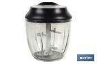 Manual food chopper | Fresh-keeping lid and mixer included | 900ml capacity | ABS, polypropylene and stainless Steel - Cofan