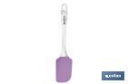 SILICONE SPATULA | VERGINI MODEL | SILICONE HEAD WITH CLEAR NYLON HANDLE | 25CM IN LENGTH