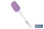 Silicone spatula | Vergini Model | Silicone head with clear nylon handle | 25cm in length - Cofan