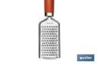 Rallador manual Doble cara Modelo Sena | Fabricado en Acero Inox. con Mango ABS | Color Rojo | Medida: 24 cm - Cofan