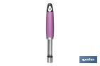 DESCORAZONADOR MODELO SENA | FABRICADO EN ACERO INOX CON MANGO ABS | COLOR ROSA | MEDIDA 21 CM