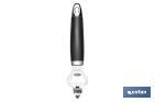 ABRIDOR DE BOTELLAS MODELO SENA | FABRICADO EN ACERO INOX CON MANGO ABS | COLOR NEGRO | MEDIDA 18,5 CM