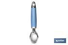 CUCHARA DE HELADO MODELO SENA | FABRICADO EN ACERO INOX CON MANGO ABS | COLOR AZUL | MEDIDA 18 CM