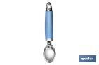 Colher de gelado Modelo Sena I Aço inox com cabo ABS azul Medida 18 cm - Cofan